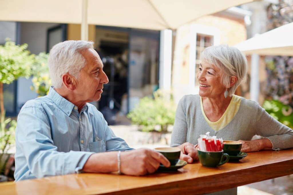 A man and a woman having a conversation